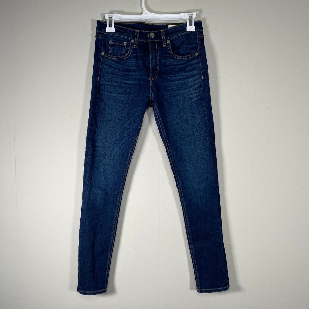 Rag & Bone Ankle Skinny Denim Jean Women's 28 Bloo Moon Blue Pants USA